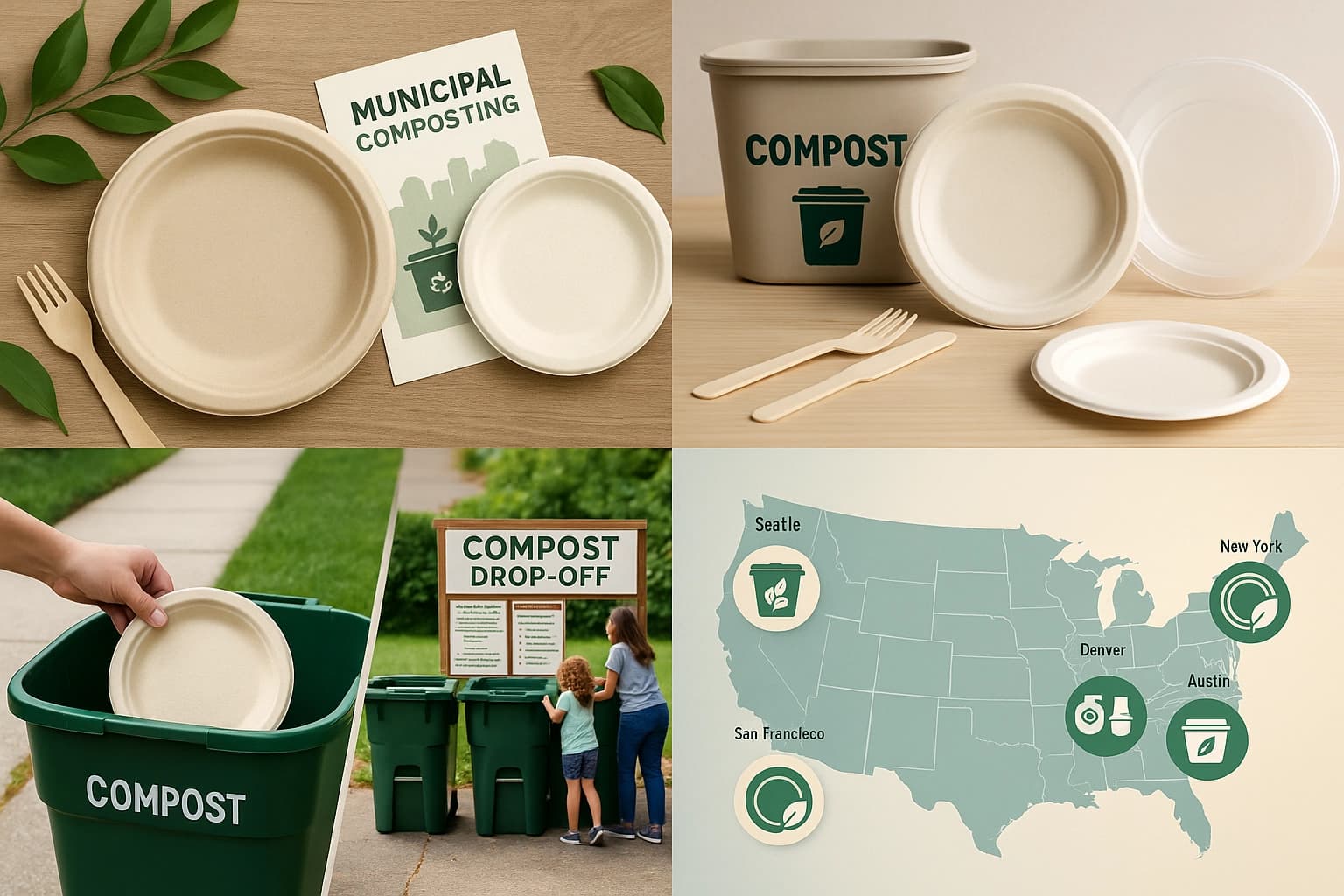 Are Compostable Plates Allowed in My City? A 2025 Expert Guide to U.S. Municipal Composting Rules